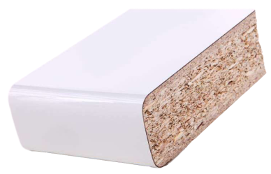 Small photo of a countertop cross section, with a high quality European manufactured surface which is highly resistant to cuts, scrapes and scratches.
